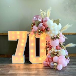 Decoración Números para cumpleaños 70 años