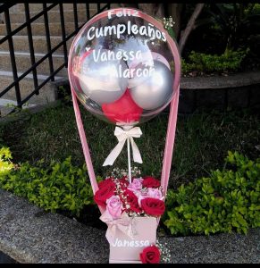 Bouquet burbuja y flores
