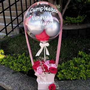 Bouquet burbuja y flores