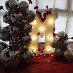 Letras y números de luz